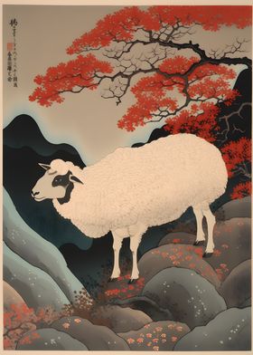 Sheep Ukiyo e