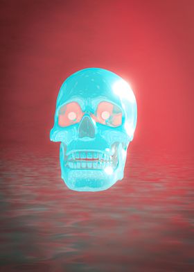 Red Blue Skull
