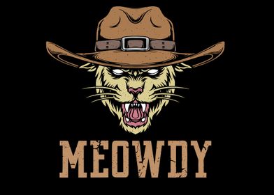 Meowdy  cat cowboy