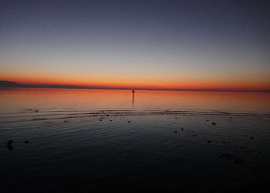 photo sunset at the lake