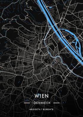 Vienna night map