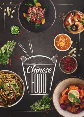 China Chalkboard Food