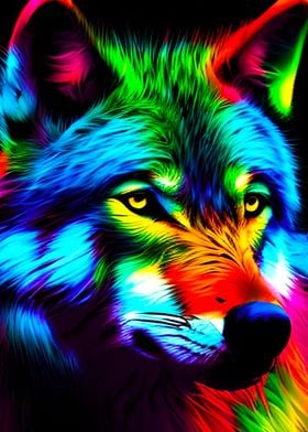 Multicoloured Wolf 