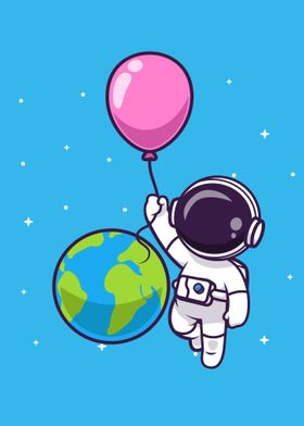 Astronaut with balloon