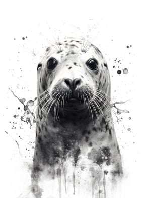 Seal Beauty Watercolor