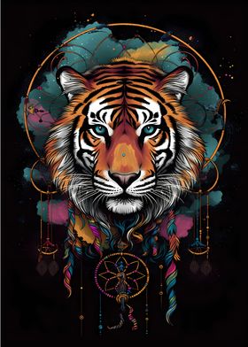 Dreamcatcher Mandala Tiger