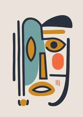  Abstract Native Face Art