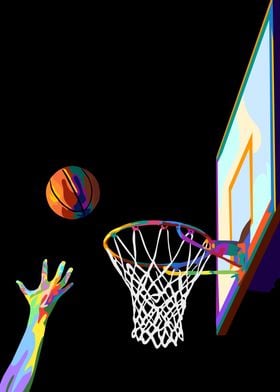 basketball in pop art