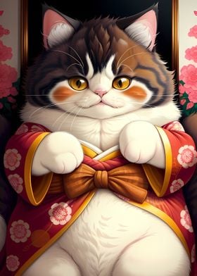 cute cat japanese style