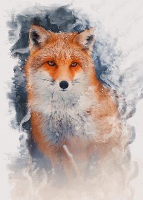 Red Fox Watercolor
