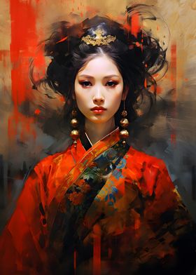 Painted Chinese Royal Girl