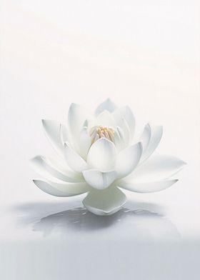 White Zen Calming Lotus 
