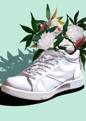 Sneaker with Flowers