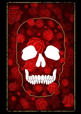 Skull of roses