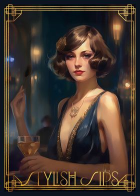 Art Deco Cocktail Print