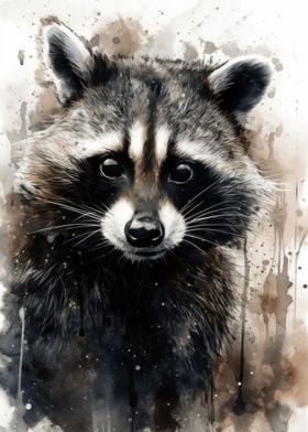 Raccoon Beauty Black Ink