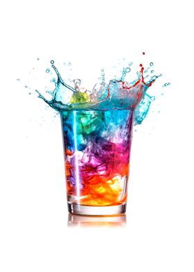 Rainbow Explosion Cocktail