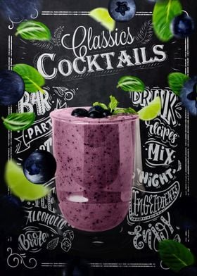 Blueberry Daikiri Cocktail