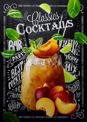 Peach Mint Cocktail