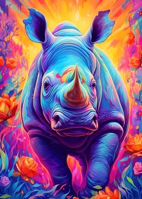 Neon rhino
