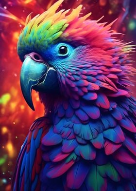Neon Parrot