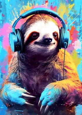 Sloth Colorful