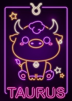 Kawaii Taurus Sign