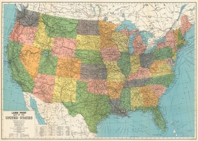 1946 map of the USA