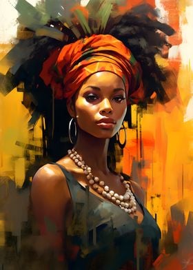 Painted African Woman