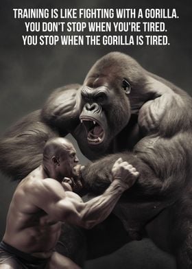 Training vs Fight Gorilla