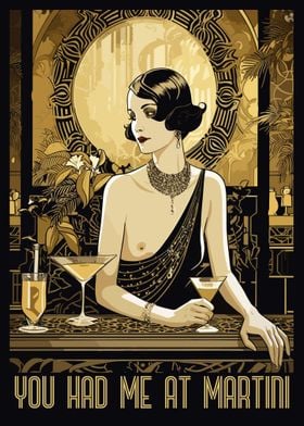 Funny Art Deco Cocktail