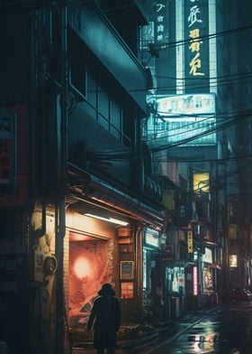 tokyo cyberpunk city 