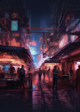 Future Cyberpunk City