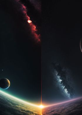 Two galactic worlds