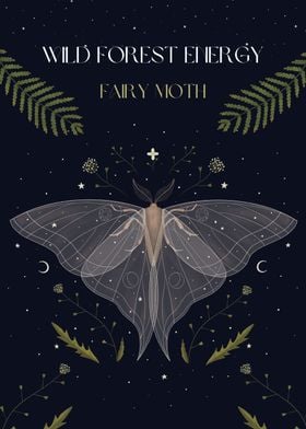 Moth in the Forest Poster