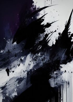Abstract dark paint effect