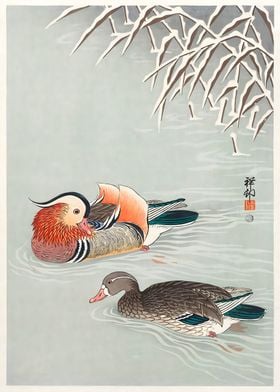 Mandarin ducks Ohara Koson