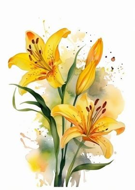 Yellow Lilies