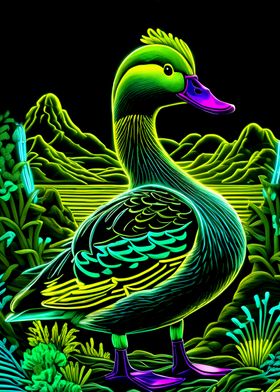 duck judgmen neon light 