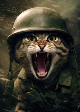 ww2 Soldier Cat Snow Storm