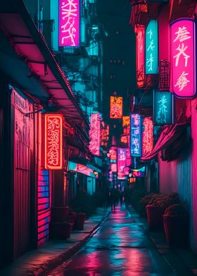 Neon Light Street