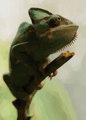 Low Poly Chameleon