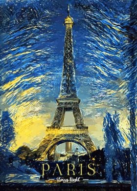 Tour Eiffel Starry Night