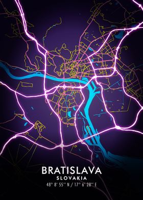 Bratislava Cyberpunk Map