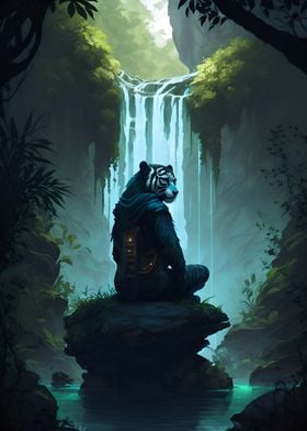 MEDITATING BLACK TIGER