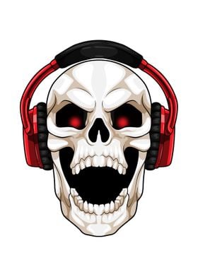 Skull Headphone Music
