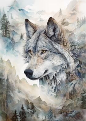 Roaming Wolf Art Print