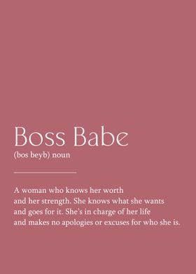 Boss Babe Quote Print