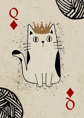 Cute Cat Diamonds Queen