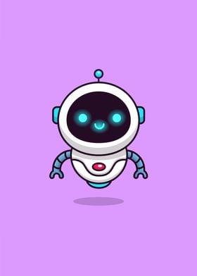 Cute Robot Cartoon